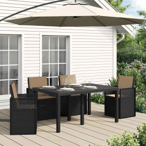 vidaXL Zit- en Rugkussens 4 pcs Taupe 47 x 45 x 2 cm Polyester