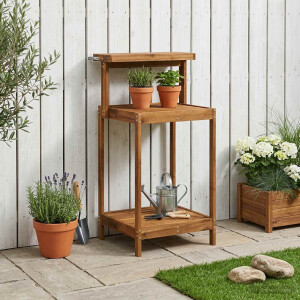 vidaXL Buiten pottingbank 56,5 x 48,5 x 107 cm Massief Acaciahout