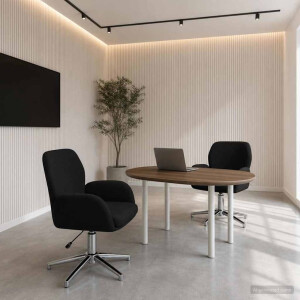 vidaXL Draaiende Bureaustoelen 2 st 54 x 58 x 90 cm Zwart Stof