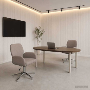 vidaXL Draaiende Bureaustoelen 2 st 54 x 58 x 90 cm Taupe Stof