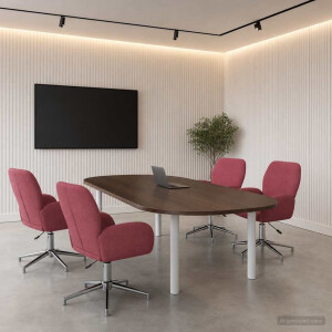 vidaXL Draaiende Bureaustoelen 4 st 54 x 58 x 90 cm Wijnrood Stof