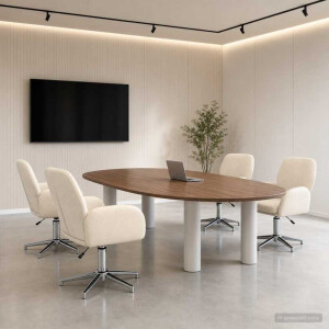 vidaXL Draaiende Bureaustoelen 4 st 54 x 58 x 90 cm Crèmekleurig Stof