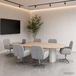 vidaXL Draaiende Bureaustoelen 6 st 54 x 58 x 90 cm Lichtgrijs Stof