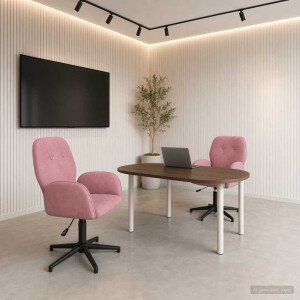 vidaXL Draaiende Bureaustoelen 2 st 54 x 55 x 90 cm Roze fluweel