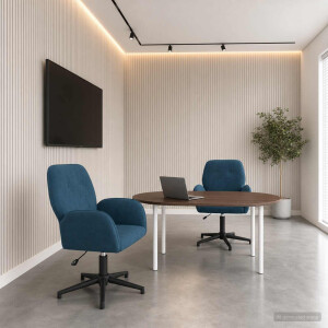 vidaXL Draaiende Bureaustoelen 2 st 54 x 55 x 90 cm Blauw fluweel