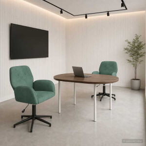 vidaXL Draaiende Bureaustoelen 2 st 54 x 55 x 90 cm Zeegroen fluweel