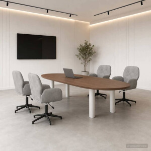 vidaXL Draaiende Bureaustoelen 4 st 54 x 55 x 90 cm Lichtgrijs fluweel
