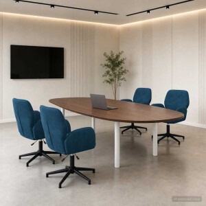vidaXL Draaiende Bureaustoelen 4 st 54 x 55 x 90 cm Blauw fluweel