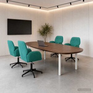 vidaXL Draaiende Bureaustoelen 4 st 54 x 55 x 90 cm Turquoise fluweel