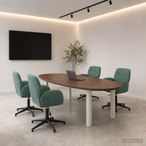 vidaXL Draaiende Bureaustoelen 4 st 54 x 55 x 90 cm Zeegroen fluweel