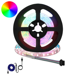 vidaXL LED-strip 2 pcs Zwart en transparant 1200 mm Koper en kunststof