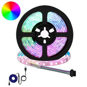 vidaXL LED-strip 2 pcs Zwart en transparant 1700 mm Koper en kunststof