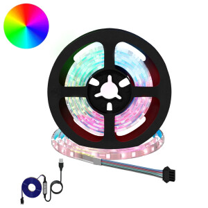 vidaXL LED-strip 2 pcs Zwart en transparant 1000 mm Koper en kunststof