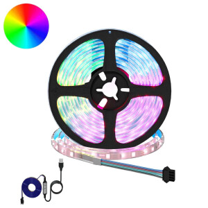 vidaXL LED-strip 2 pcs Zwart en transparant 3000 mm Koper en kunststof