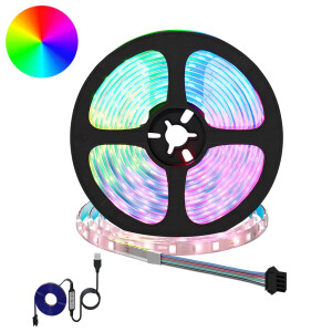 vidaXL LED-strip 2 pcs Zwart en transparant 5500 mm Koper en kunststof