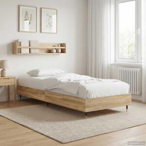 vidaXL Bedframe Sonoma Eiken 80 x 200 cm Bewerkt hout