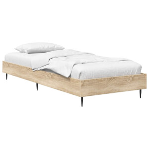 vidaXL Bedframe Sonoma Eiken 80 x 200 cm Bewerkt hout