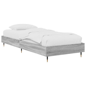 vidaXL Bedframe Grijs Sonoma 80 x 200 cm Bewerkt hout