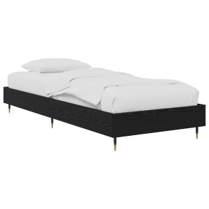 vidaXL Bedframe Zwart eiken 80 x 200 cm Bewerkt hout