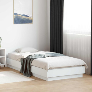 vidaXL Vloerbedframe Wit 80 x 200 cm Bewerkt hout