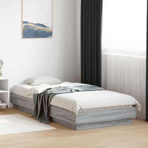 vidaXL Vloerbedframe Grijs Sonoma 80 x 200 cm Bewerkt hout