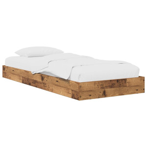 vidaXL Vloerbedframe Oud hout 80 x 200 cm Bewerkt hout