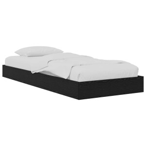 vidaXL Vloerbedframe Zwart eiken 80 x 200 cm Bewerkt hout