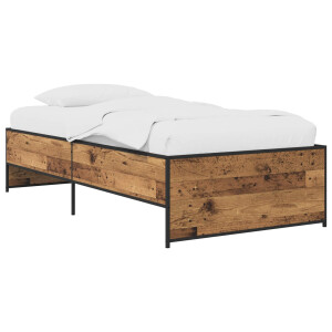 vidaXL Bedframe Oud hout 80 x 200 cm Bewerkt hout