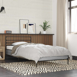 vidaXL Bedframe Grijs Sonoma 80 x 200 cm Bewerkt hout