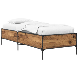 vidaXL Bedframe Oud hout 80 x 200 cm Bewerkt hout