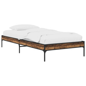 vidaXL Bedframe Oud hout 80 x 200 cm Bewerkt hout