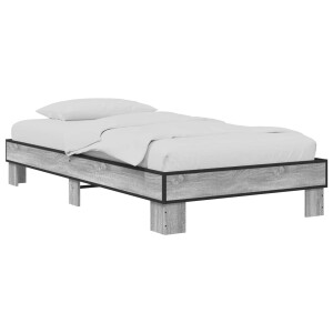 vidaXL Bedframe Grijs Sonoma 80 x 200 cm Bewerkt hout
