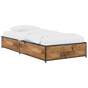 vidaXL Bedframe Oud hout 80 x 200 cm Bewerkt hout
