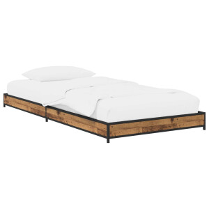 vidaXL Bedframe Oud hout 80 x 200 cm Bewerkt hout