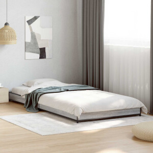 vidaXL Bedframe Grijs Sonoma 80 x 200 cm Bewerkt hout