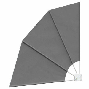 vidaXL Balkon Privacy Scherm 160 x 160 cm Polyester Lichtgrijs