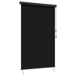 vidaXL Rolgordijn Zwart 60 x 250 cm Stof en Aluminium