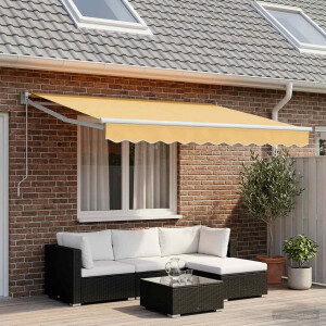 vidaXL Vervangingsdoek voor zonnescherm Zand 329 x 245 cm Polyester