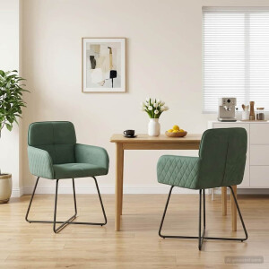 vidaXL Eettafelstoelen 2 st fluweel Zeegroen 59 x 56,5 x 86 cm