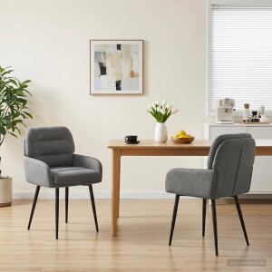 vidaXL Eettafelstoelen 2 st fluweel Donkergrijs 59 x 59,5 x 90 cm