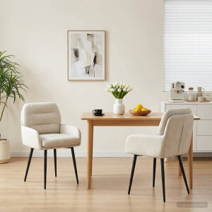 vidaXL Eettafelstoelen 2 st fluweel Crèmekleurig 59 x 59,5 x 90 cm