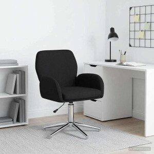 vidaXL Draaischrijfstoel 54 x 58 x 90 cm Zwart Stof