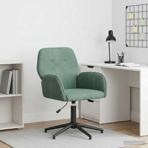 vidaXL Draaischrijfstoel 54 x 55 x 90 cm Zeegroen fluweel