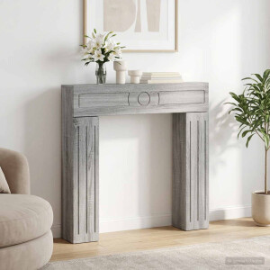 vidaXL Haardomlijsting Grijs Sonoma 102 x 18 x 100,5 cm Bewerkt hout