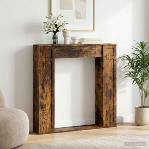 vidaXL Haardomlijsting Gerookt eiken 100 x 20 x 100 cm Bewerkt hout
