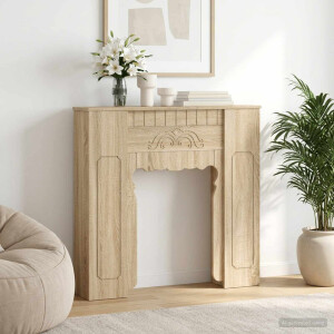vidaXL Haardomlijsting Sonoma Eiken 93 x 20 x 89 cm Bewerkt hout