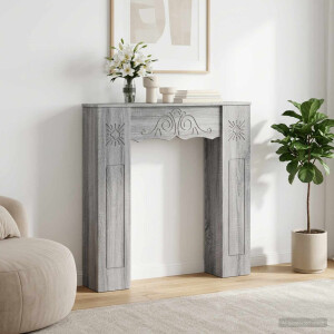 vidaXL Haardomlijsting Grijs Sonoma 102 x 20 x 102 cm Bewerkt hout