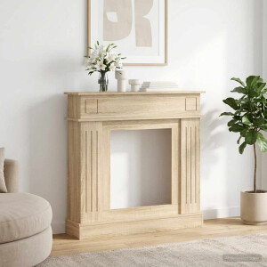 vidaXL Haardomlijsting Sonoma Eiken 102 x 26 x 100 cm Bewerkt hout
