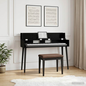 vidaXL studiobureau Zwart eiken 152 x 40 x 19,5 cm Bewerkt hout