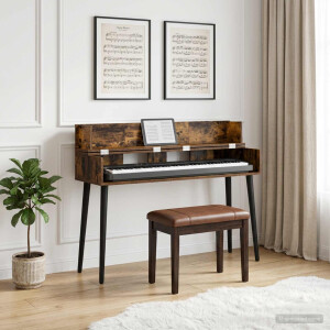 vidaXL studiobureau Gerookt eiken 152 x 40 x 19,5 cm Bewerkt hout